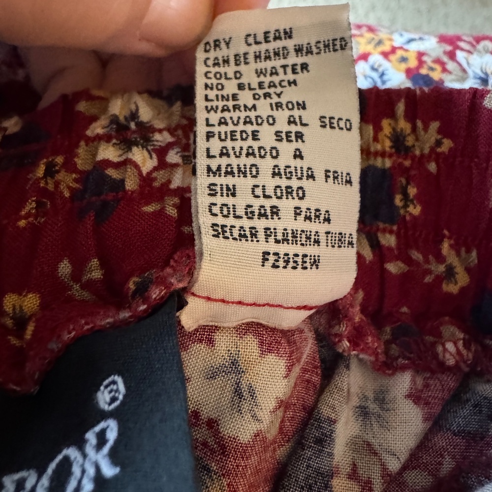 Vintage Y2K Sag Harbor Floral Midi Skirt Size M Church Boho Fairy Cottagecore - Picture 6 of 9